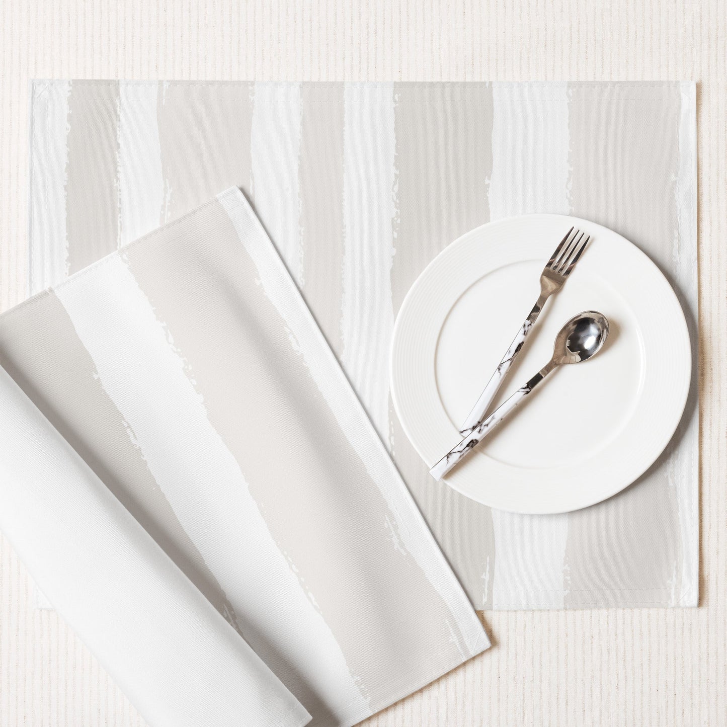 Placemat Set with Hand-painted Brush Stroke Print, CABS-1204