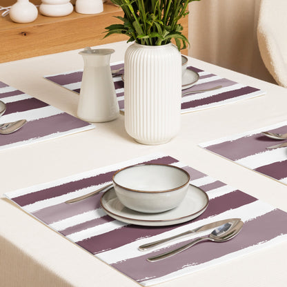 Placemat Set with Hand-painted Brush Stroke Print, CABS-1211