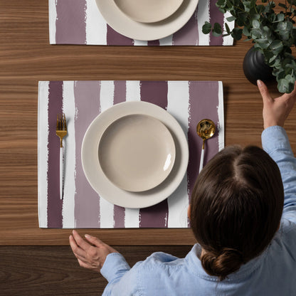 Placemat Set with Hand-painted Brush Stroke Print, CABS-1211