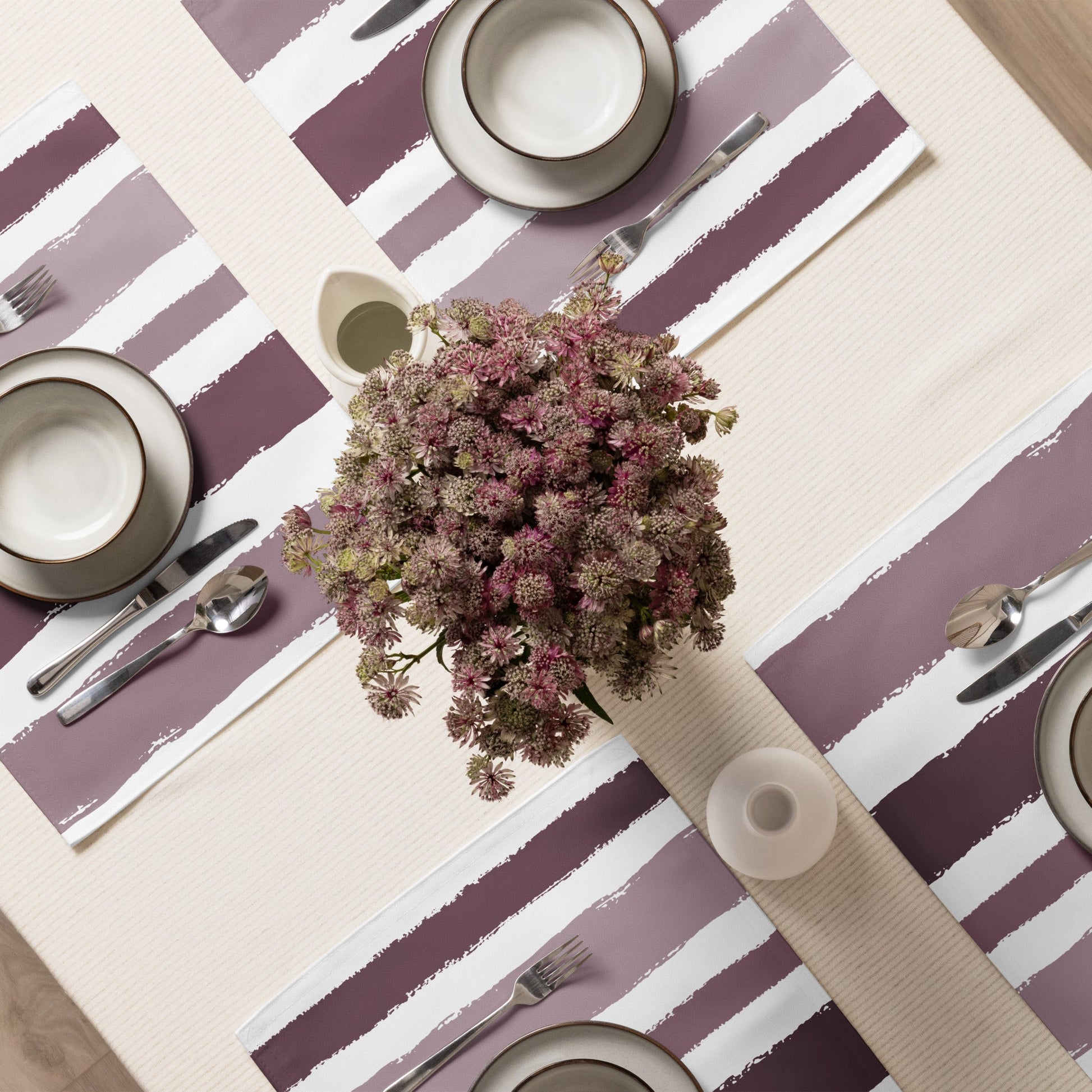 Placemat Set with Hand-painted Brush Stroke Print, CABS-1211
