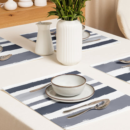 Placemat Set with Hand-painted Brush Stroke Print, CABS-1212