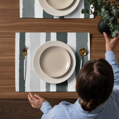 Placemat Set with Hand-painted Brush Stroke Print, CABS-1213