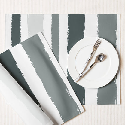 Placemat Set with Hand-painted Brush Stroke Print, CABS-1213