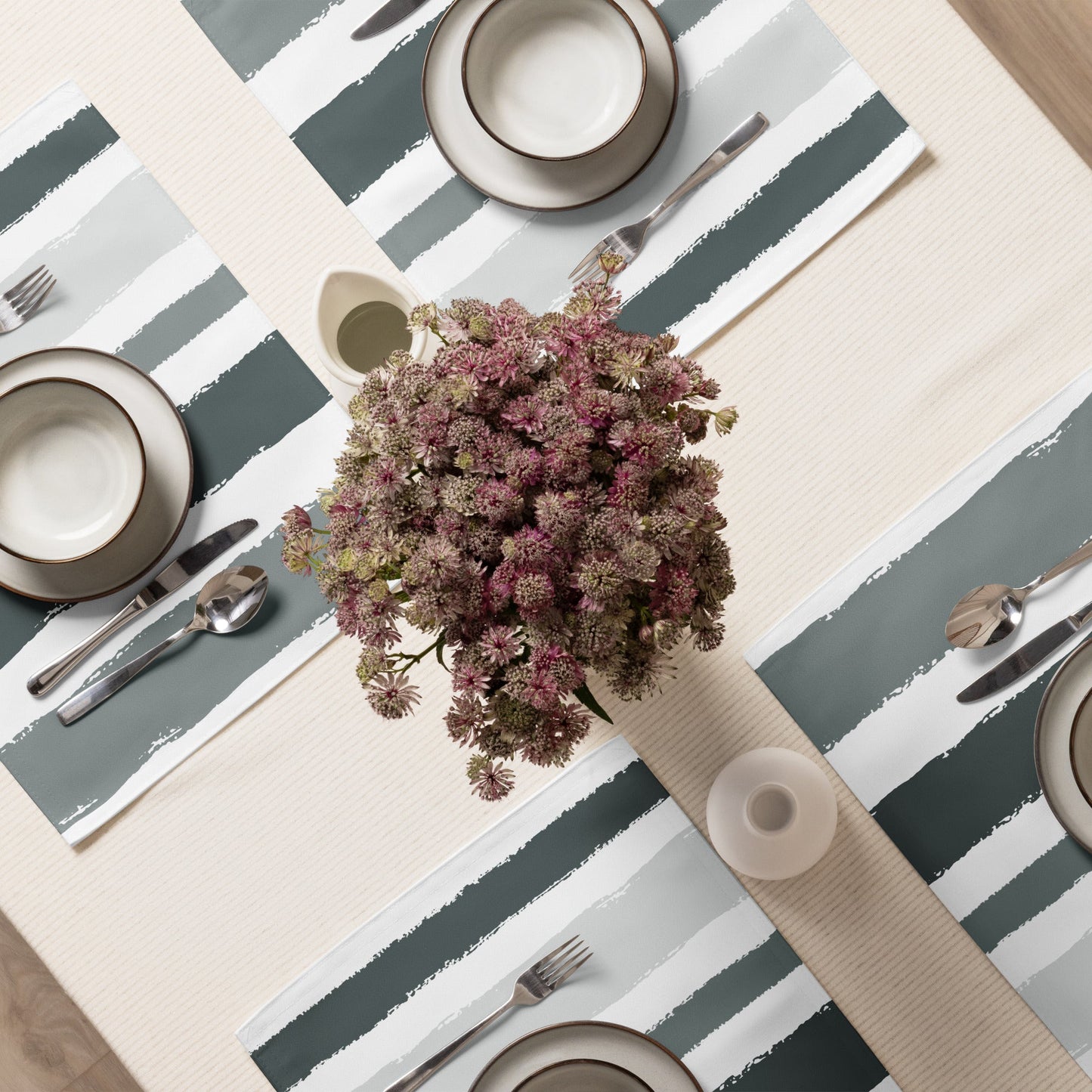 Placemat Set with Hand-painted Brush Stroke Print, CABS-1213