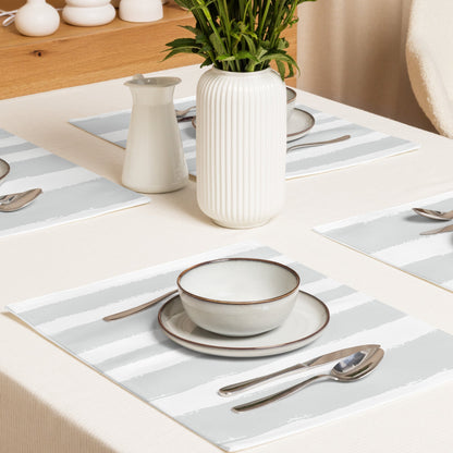 Placemat Set with Hand-painted Brush Stroke Print, CABS-1214