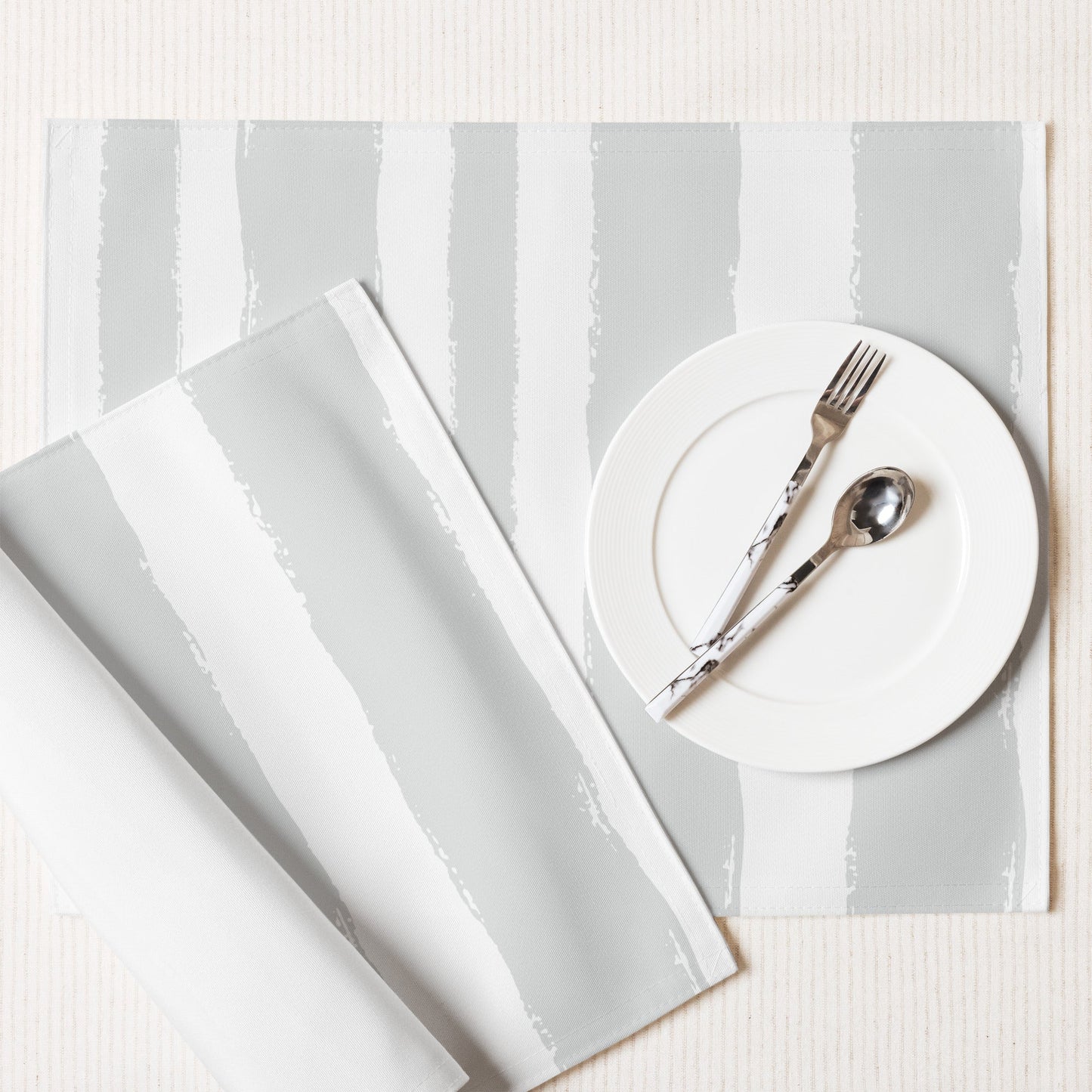 Placemat Set with Hand-painted Brush Stroke Print, CABS-1214