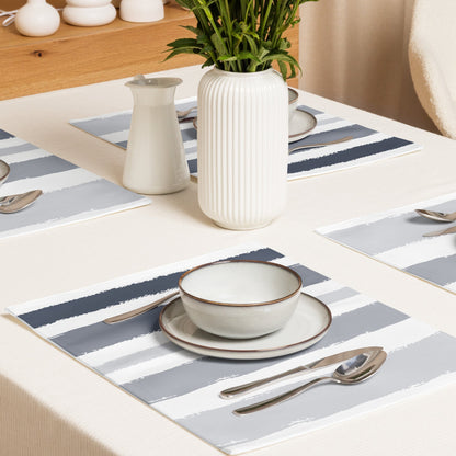 Placemat Set with Hand-painted Brush Stroke Print, CABS-1221