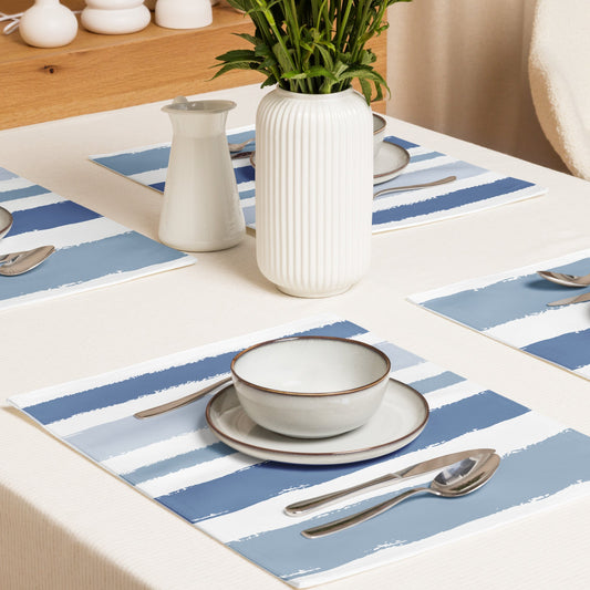 Placemat Set with Hand-painted Brush Stroke Print, CABS-1231