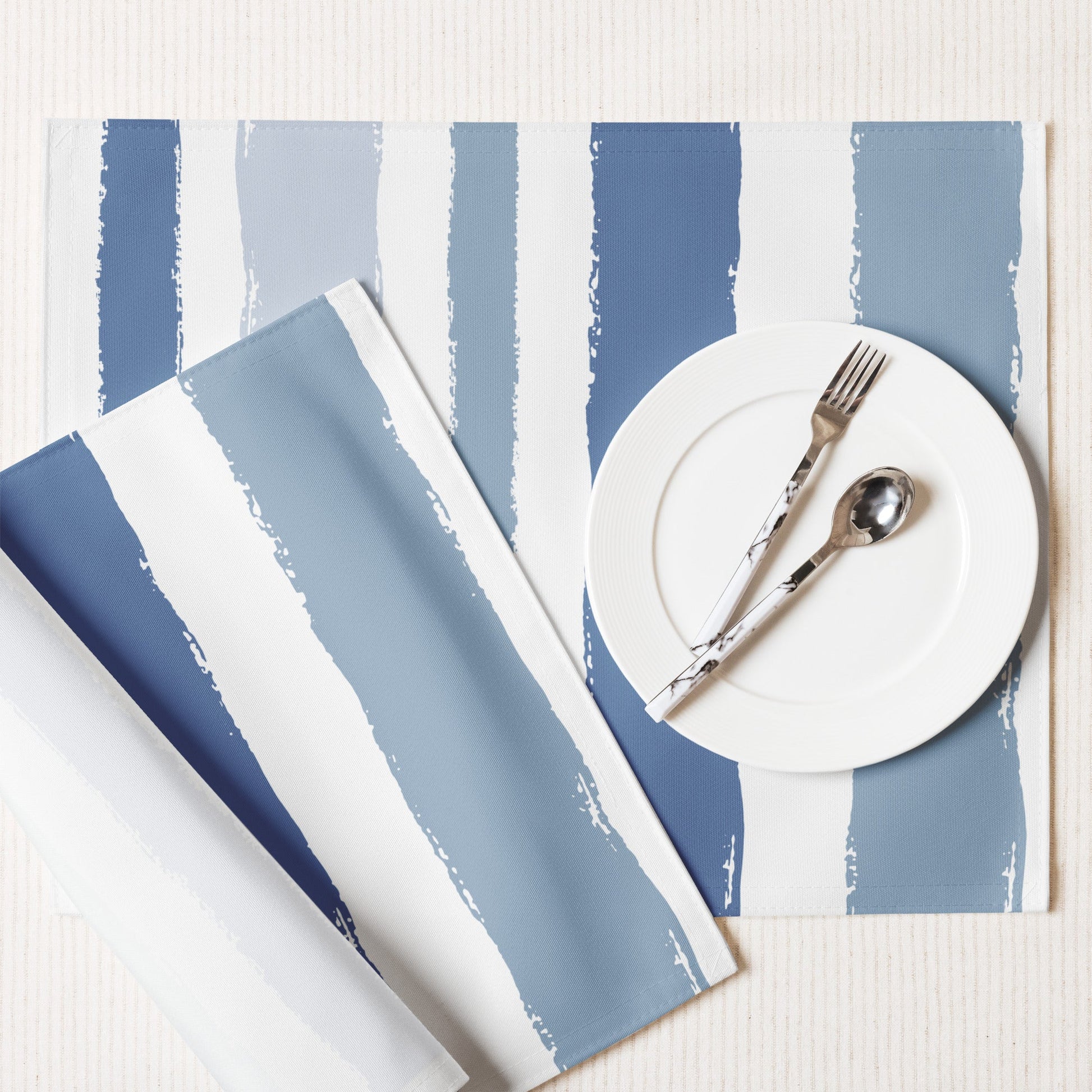 Placemat Set with Hand-painted Brush Stroke Print, CABS-1231