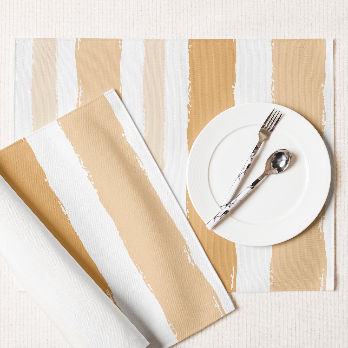 Placemat Set with Hand-painted Brush Stroke Print, CABS-1232