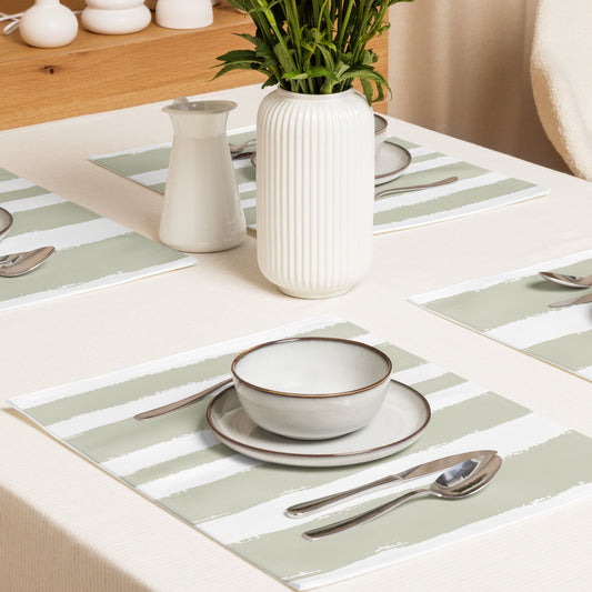 Placemat Set with Hand-painted Brush Stroke Print, CABS-1241