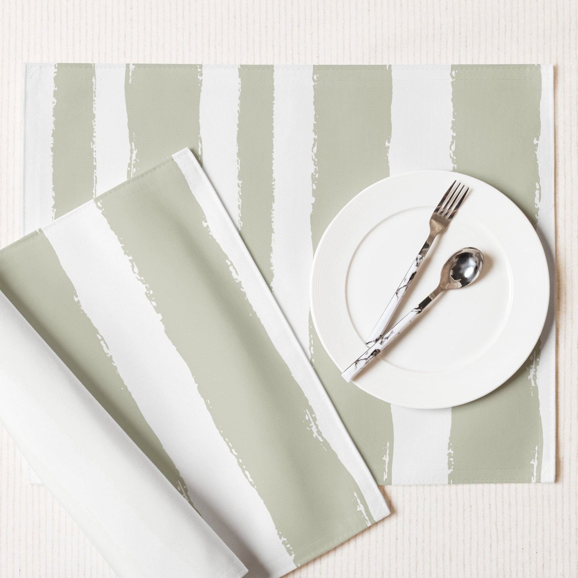 Placemat Set with Hand-painted Brush Stroke Print, CABS-1241