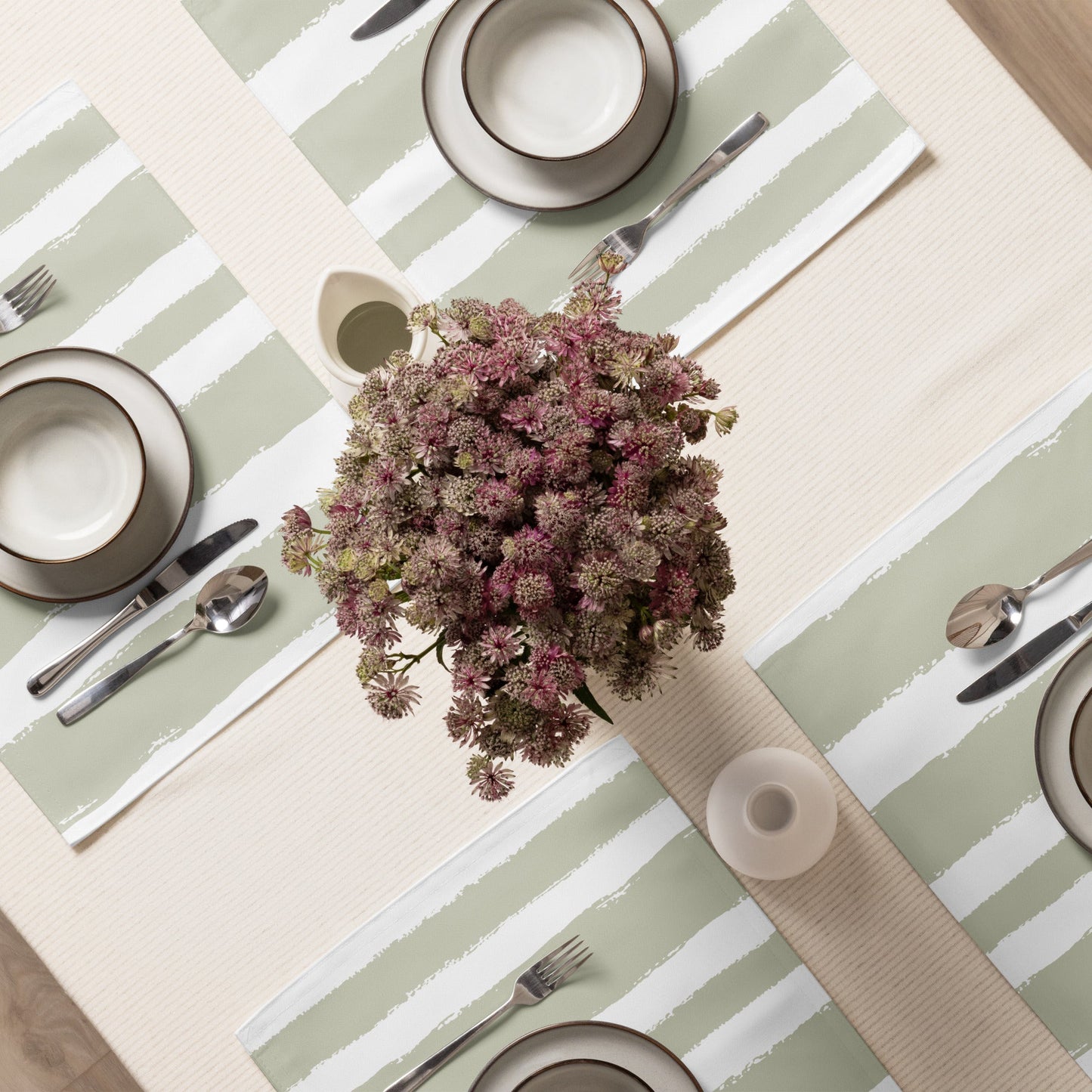 Placemat Set with Hand-painted Brush Stroke Print, CABS-1241