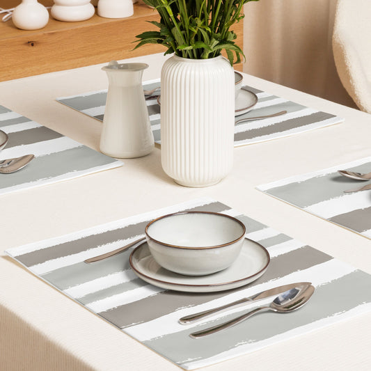 Placemat Set with Hand-painted Brush Stroke Print, CABS-1242