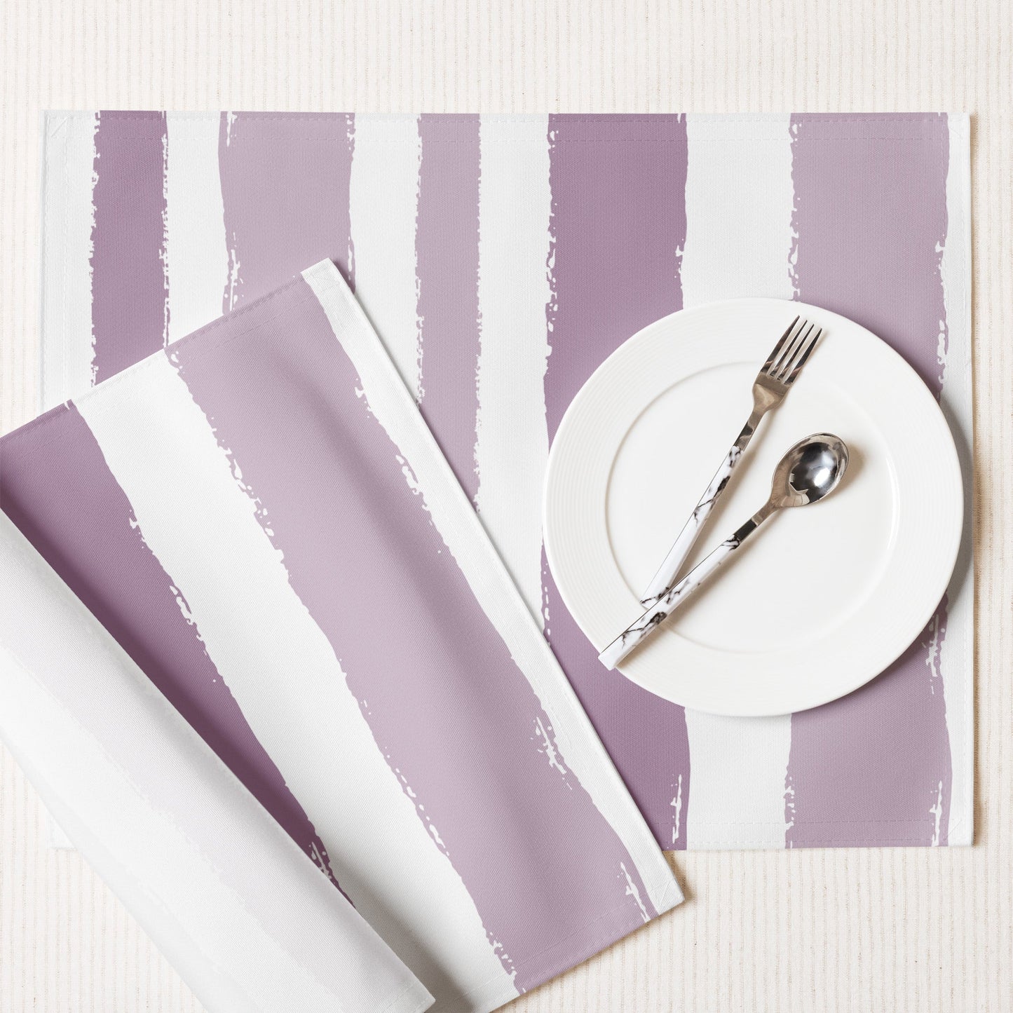 Placemat Set with Hand-painted Brush Stroke Print, CABS-1252
