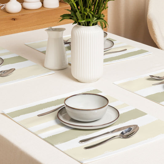 Placemat Set with Hand-painted Brush Stroke Print, CABS-1255