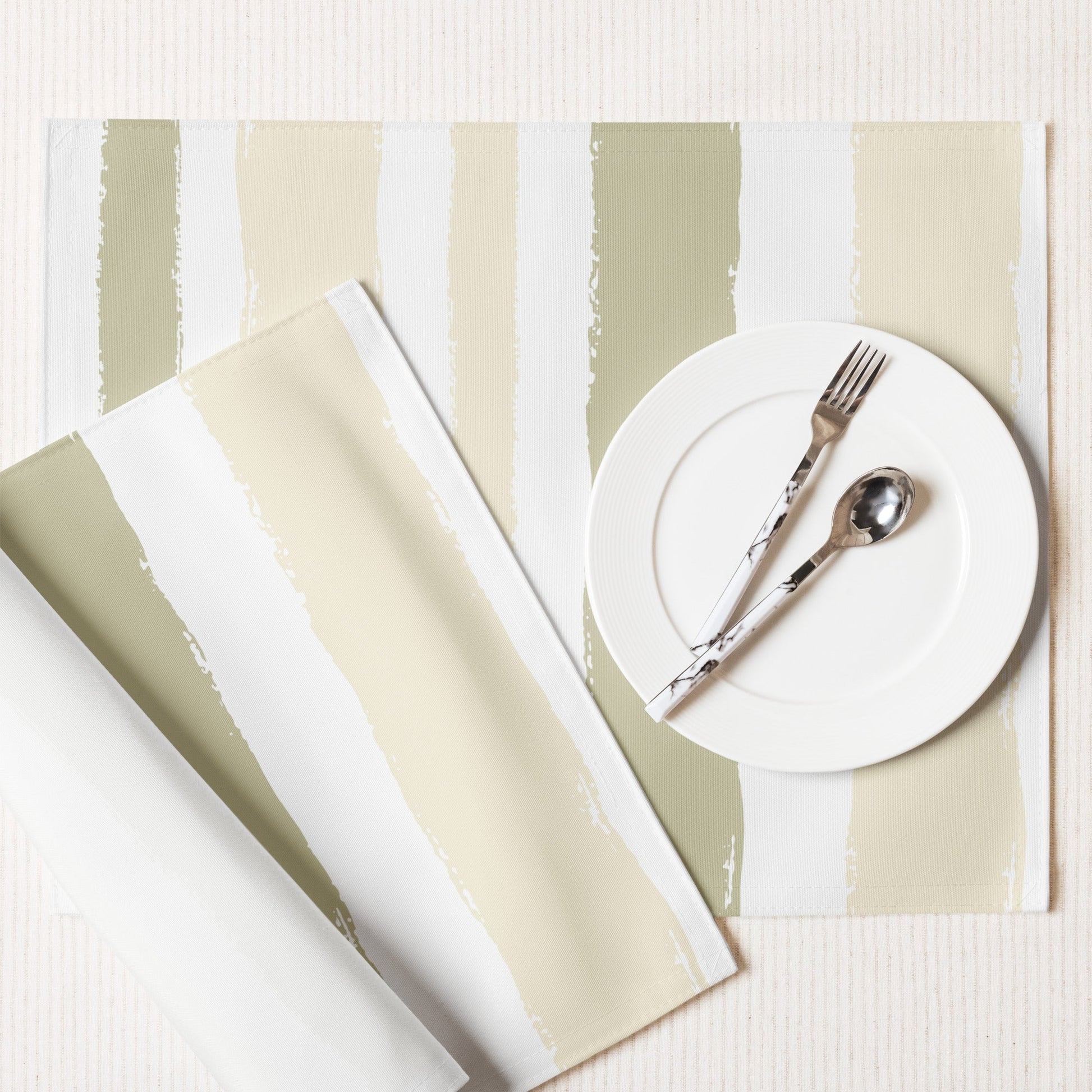 Placemat Set with Hand-painted Brush Stroke Print, CABS-1255