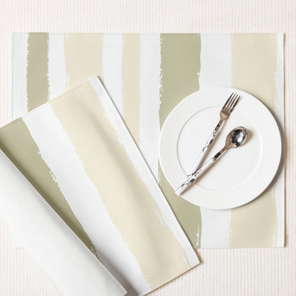 Placemat Set with Hand-painted Brush Stroke Print, CABS-1255