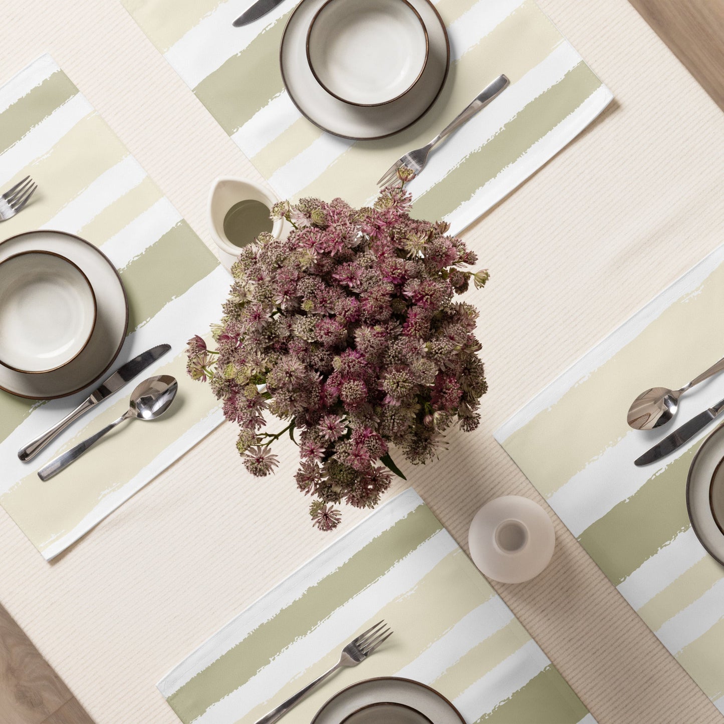 Placemat Set with Hand-painted Brush Stroke Print, CABS-1255