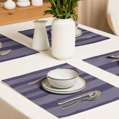Placemat Set with Hand-painted Brush Stroke Print, CABS-1261