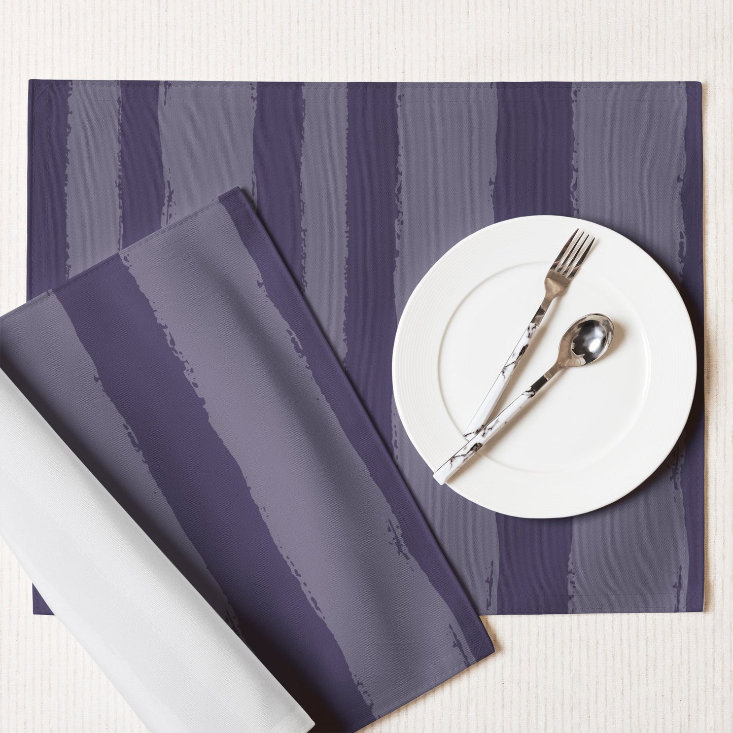 Placemat Set with Hand-painted Brush Stroke Print, CABS-1261