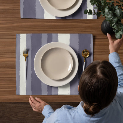 Placemat Set with Hand-painted Brush Stroke Print, CABS-1262