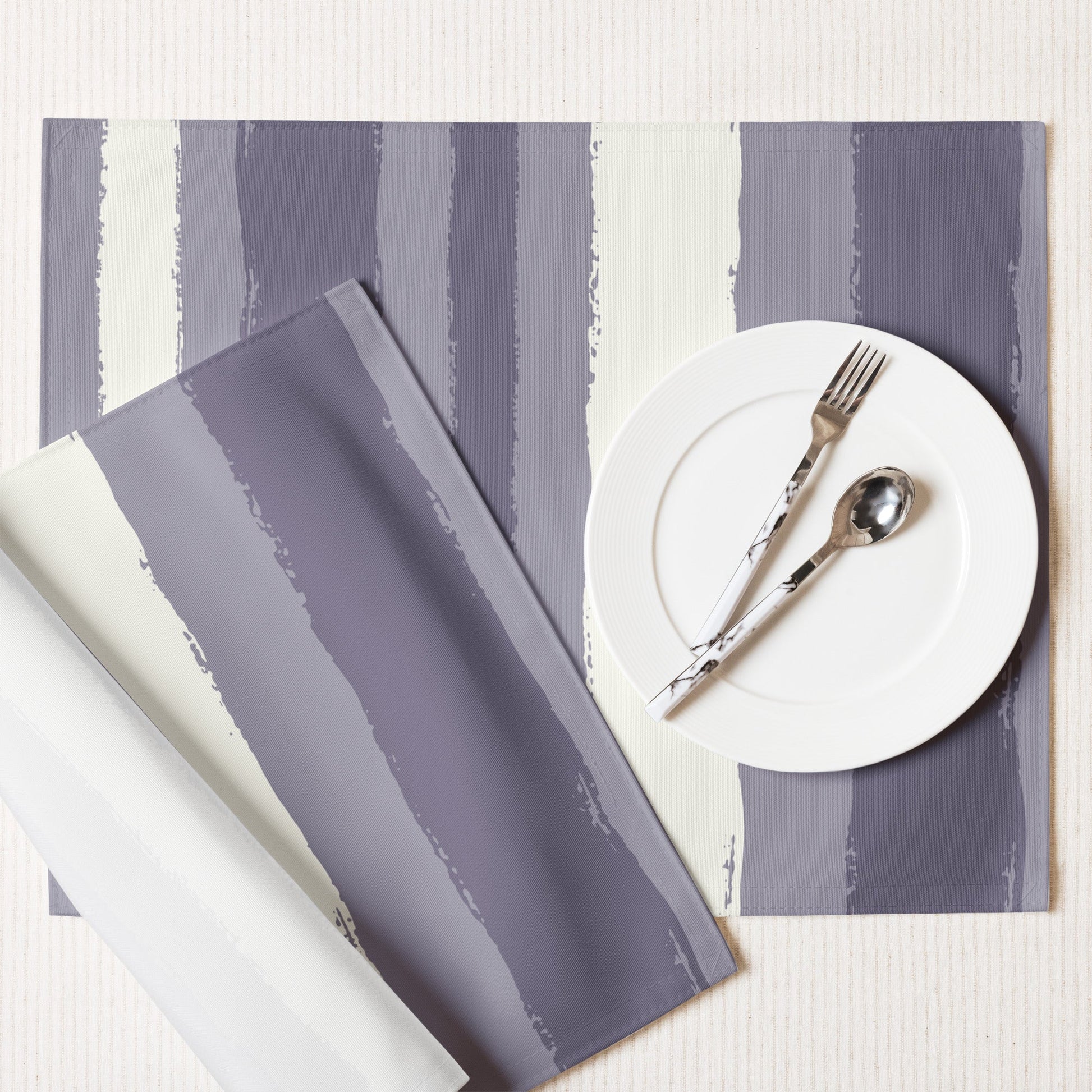 Placemat Set with Hand-painted Brush Stroke Print, CABS-1262