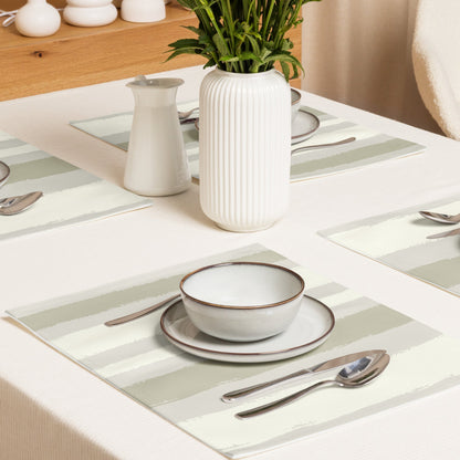 Placemat Set with Hand-painted Brush Stroke Print, CABS-1263