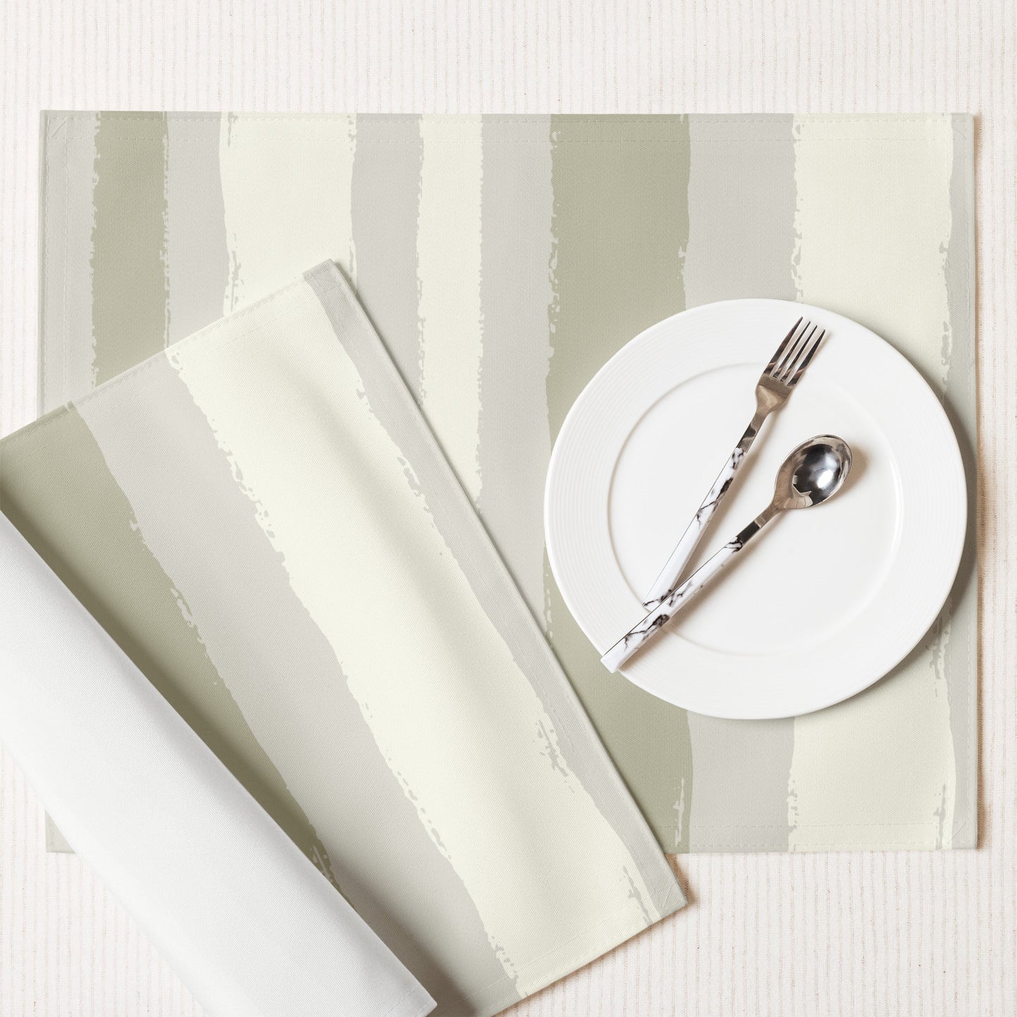 Placemat Set with Hand-painted Brush Stroke Print, CABS-1263