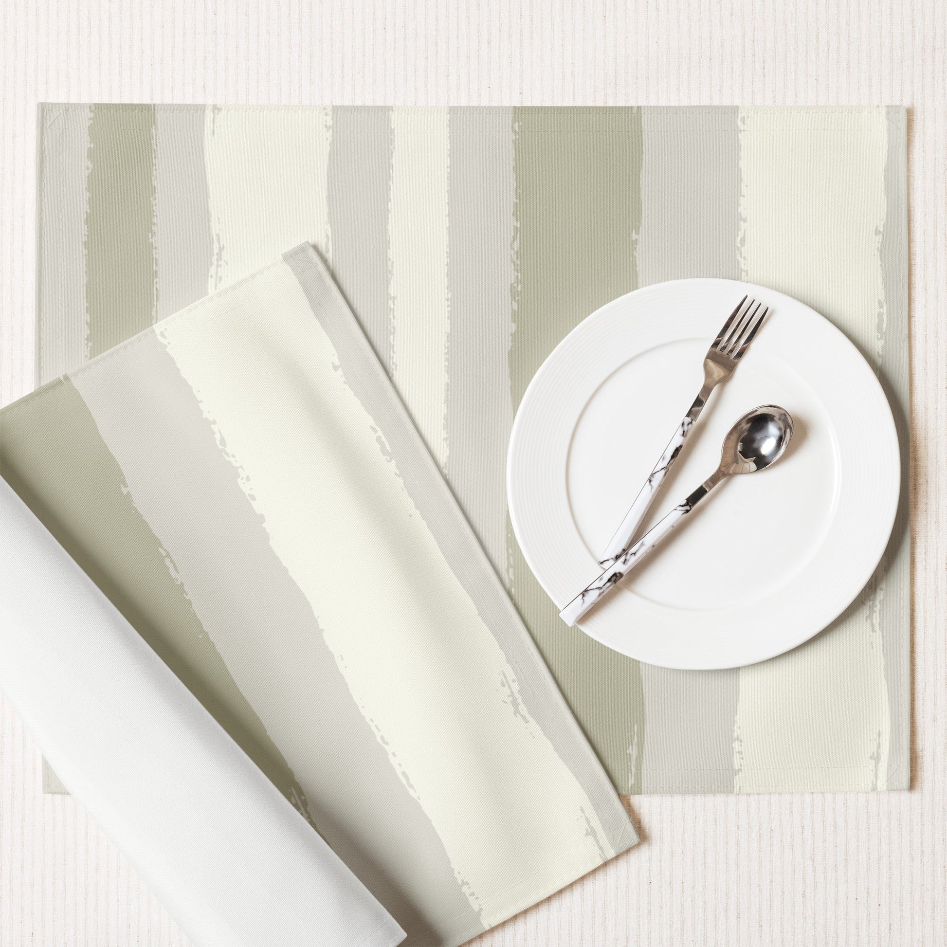 Placemat Set with Hand-painted Brush Stroke Print, CABS-1263