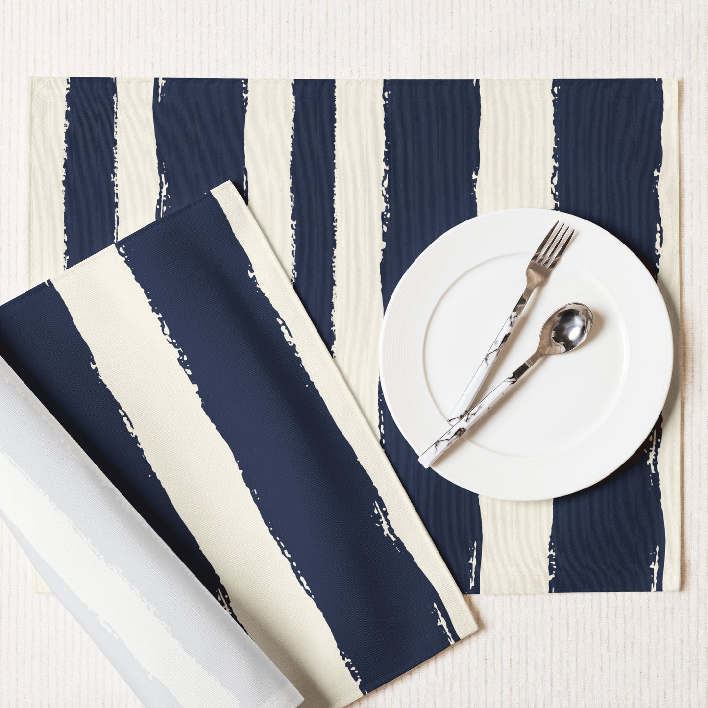Placemat Set with Hand-painted Brush Stroke Print, CABS-1273