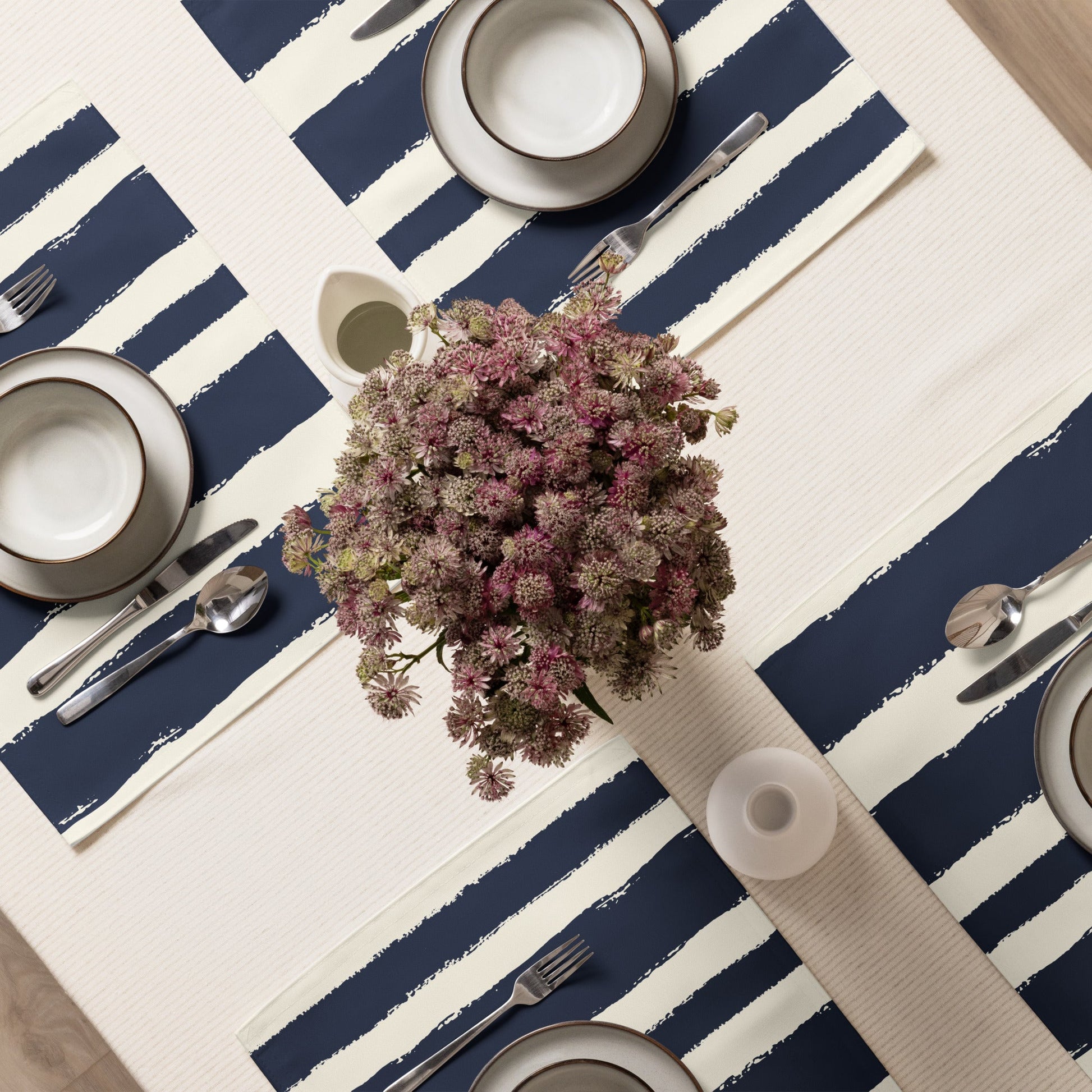 Placemat Set with Hand-painted Brush Stroke Print, CABS-1273