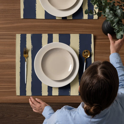 Placemat Set with Hand-painted Brush Stroke Print, CABS-1274
