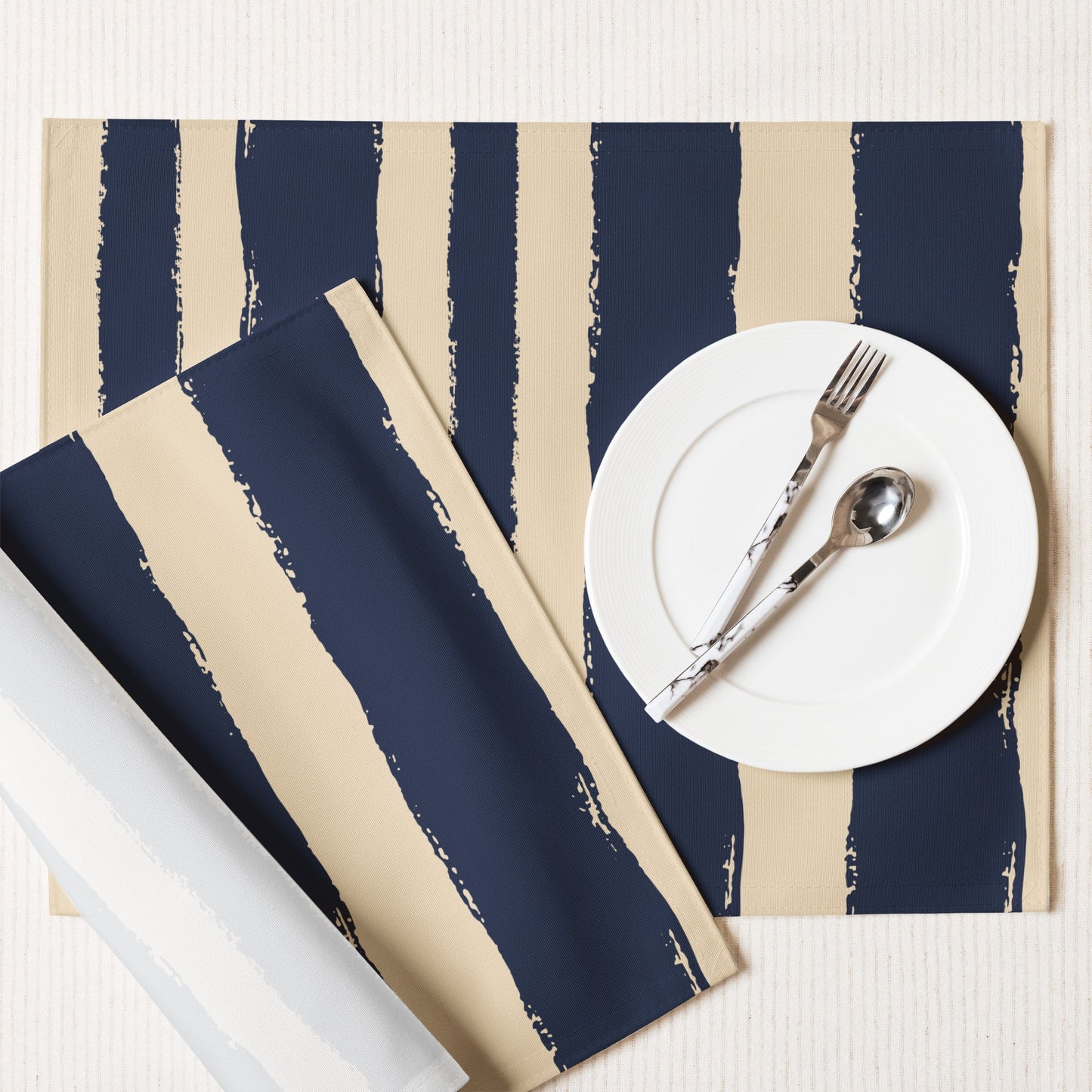 Placemat Set with Hand-painted Brush Stroke Print, CABS-1275