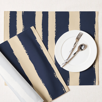 Placemat Set with Hand-painted Brush Stroke Print, CABS-1275