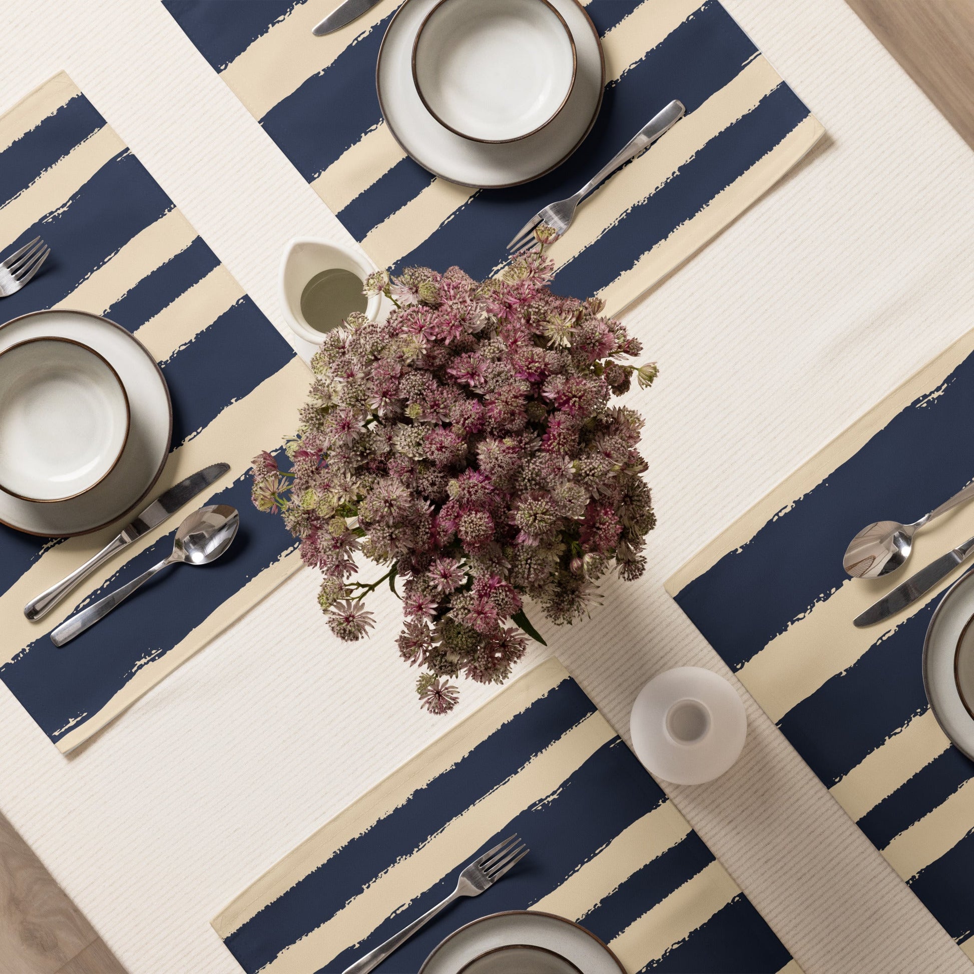 Placemat Set with Hand-painted Brush Stroke Print, CABS-1275