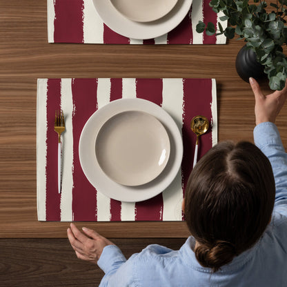 Placemat Set with Hand-painted Brush Stroke Print, CABS-1283