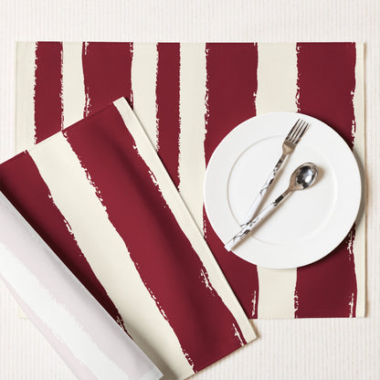 Placemat Set with Hand-painted Brush Stroke Print, CABS-1283