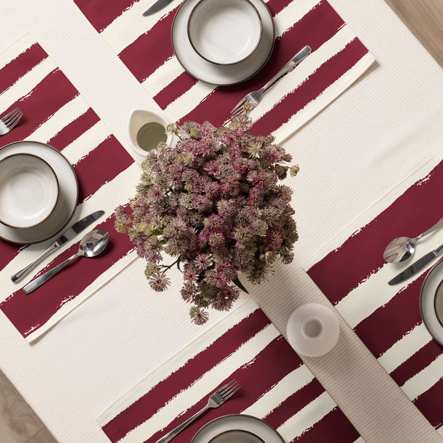Placemat Set with Hand-painted Brush Stroke Print, CABS-1283
