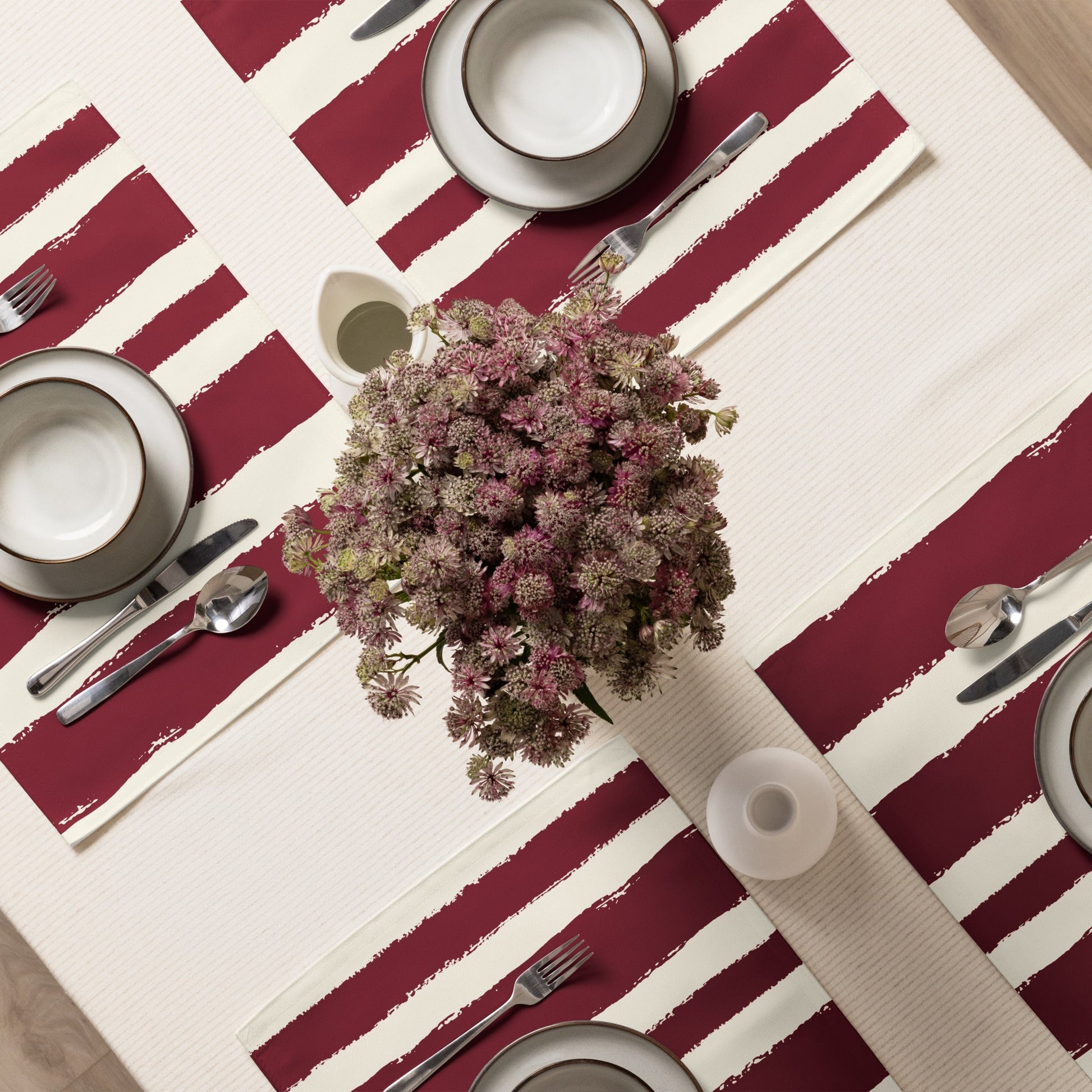 Placemat Set with Hand-painted Brush Stroke Print, CABS-1283