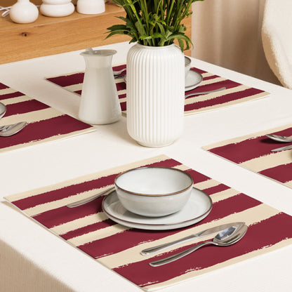 Placemat Set with Hand-painted Brush Stroke Print, CABS-1285