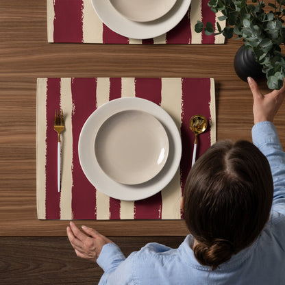 Placemat Set with Hand-painted Brush Stroke Print, CABS-1285