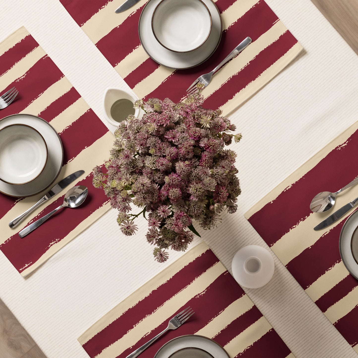 Placemat Set with Hand-painted Brush Stroke Print, CABS-1285