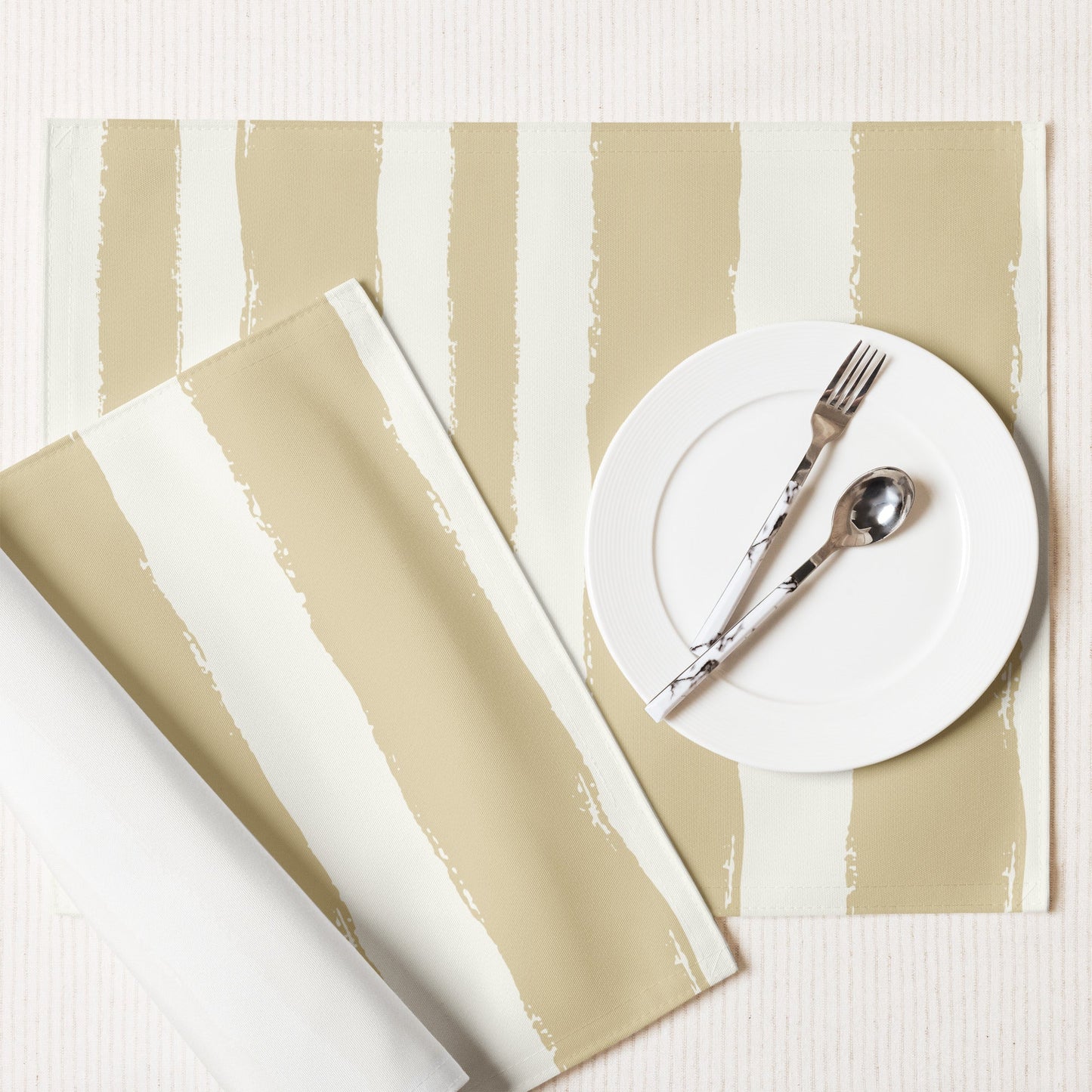 Placemat Set with Hand-painted Brush Stroke Print, CABS-1371