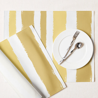 Placemat Set with Hand-painted Brush Stroke Print, CABS-1381