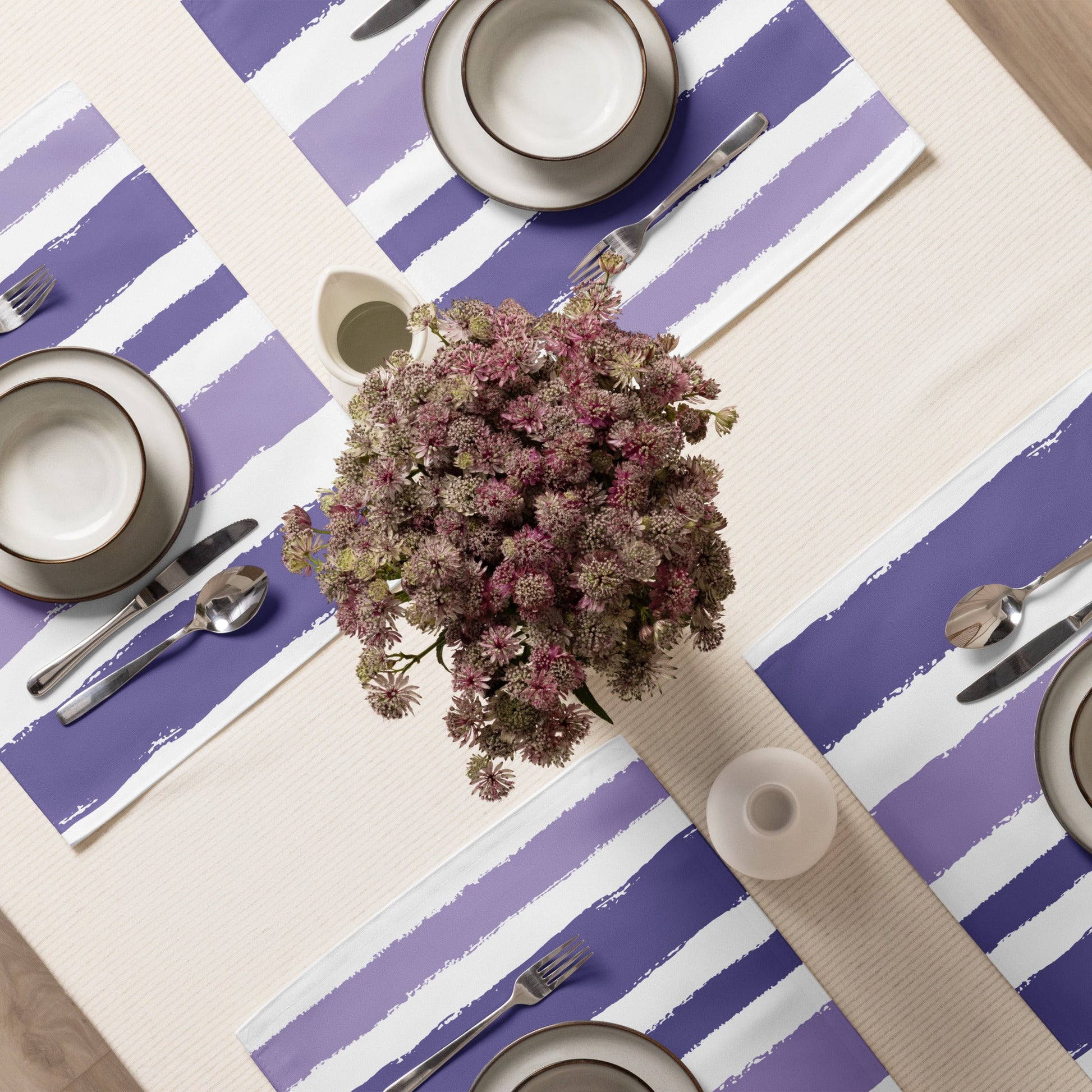 Placemat Set with Hand-painted Brush Stroke Print, CABS-1382