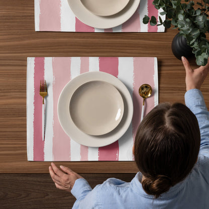 Placemat Set with Hand-painted Brush Stroke Print, CABS-1383