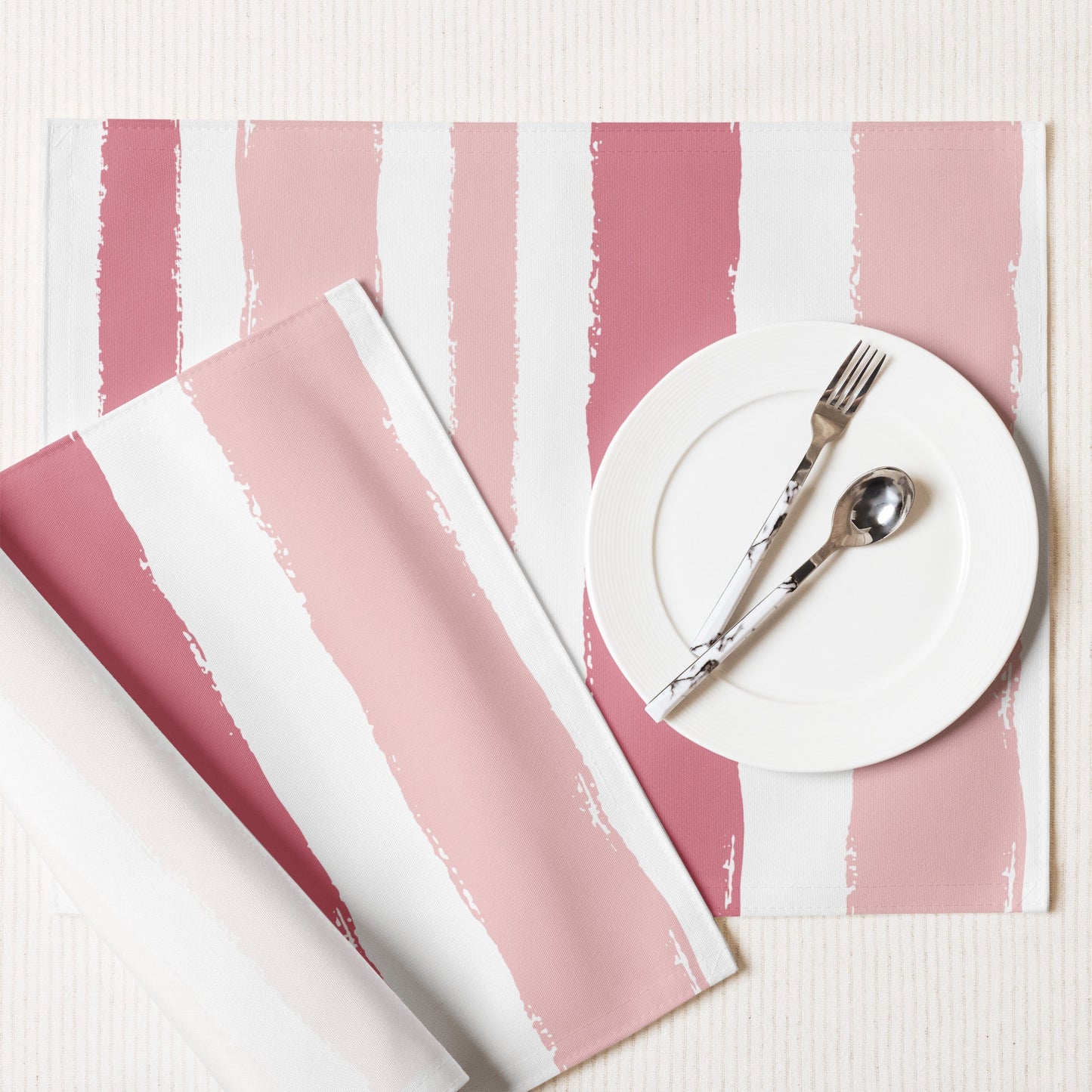 Placemat Set with Hand-painted Brush Stroke Print, CABS-1383