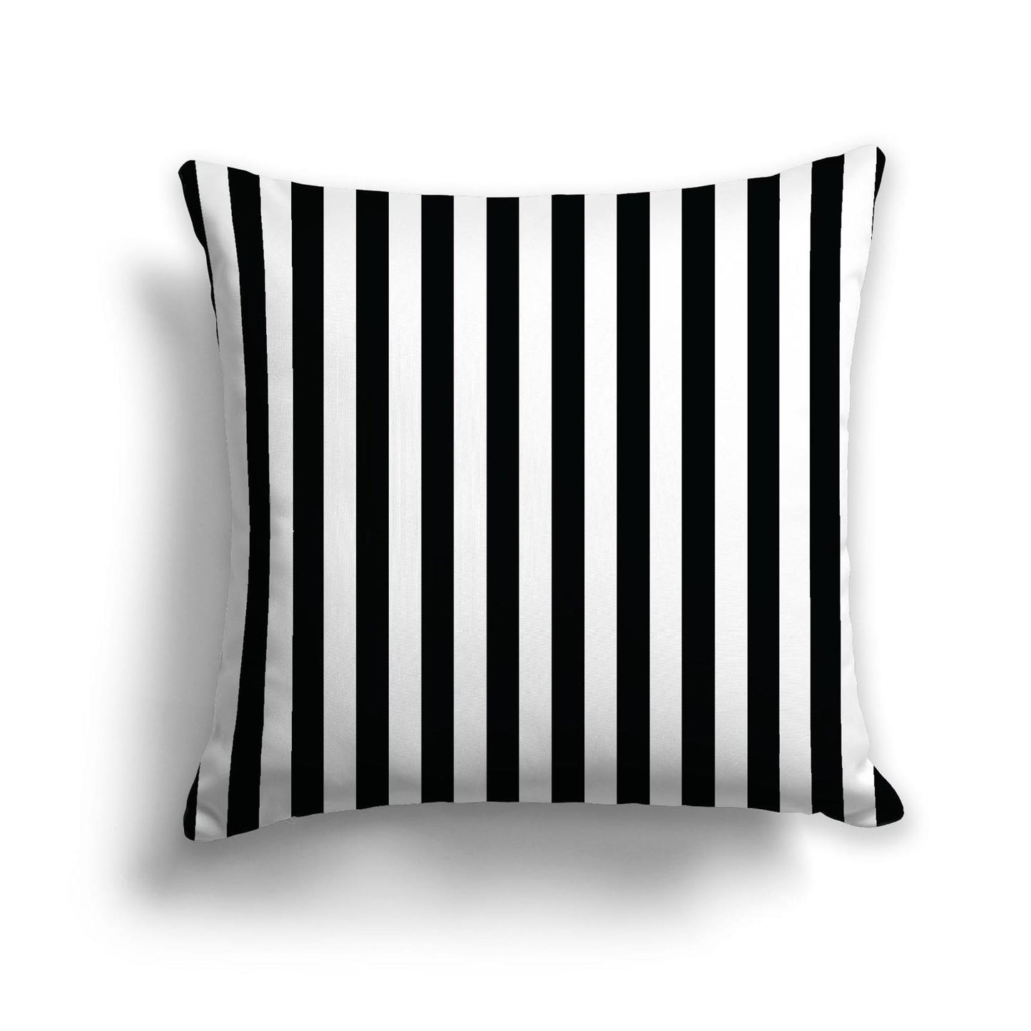 Off-White Cotton Canvas Cushion Covers with Black Bars on Front, CACU-CC-1010-051, 56 x 56 cm, 22 x 22 inches